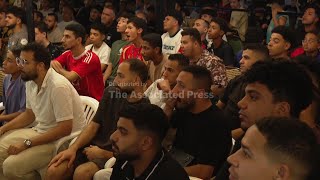 Egyptian soccer fans in Cairo watch World Cup match against Belgium