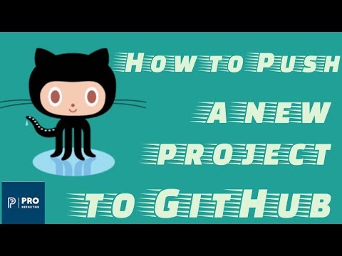 How to push a new project to GitHub