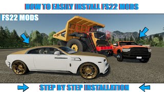 how to easily install mods into farming simulator 22 | #fs22mods #farmingsimulator22