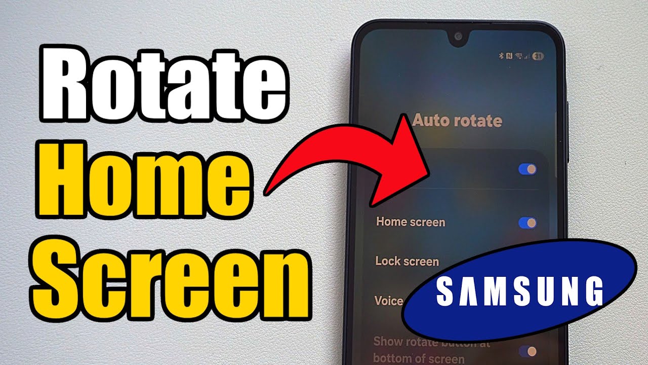 How to Rotate Home Screen On Samsung Phone (Landscape Rotate) - YouTube