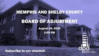 Board of Adjustment meeting, August 26, 2026