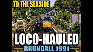 To the Seaside by Rail – Loco-Hauled Trains at Brundall Gardens | Summer 1991