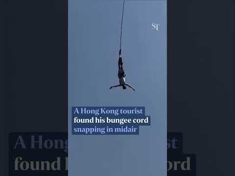 Tourist's bungee cord snaps in midair in Thailand