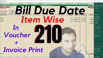 Tally Chapter 210 TDL for Bill Due Date in Invoice Print By Rajiv Mishra Computer Class | TALLY TDL