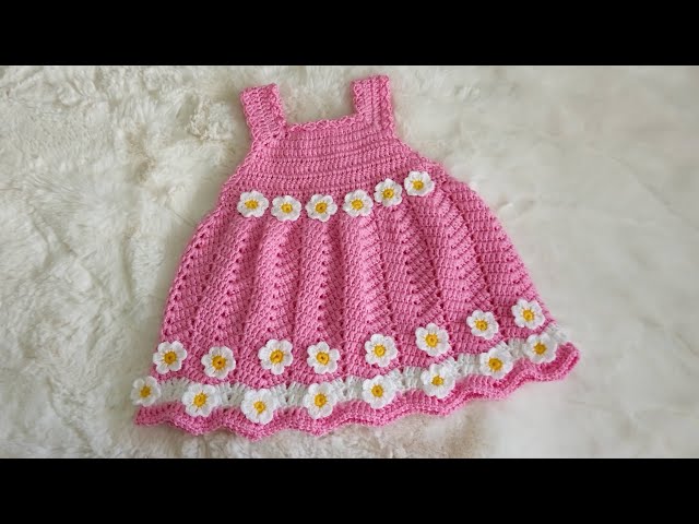 Daisy dress in crochet (PRESENTATION) - YouTube