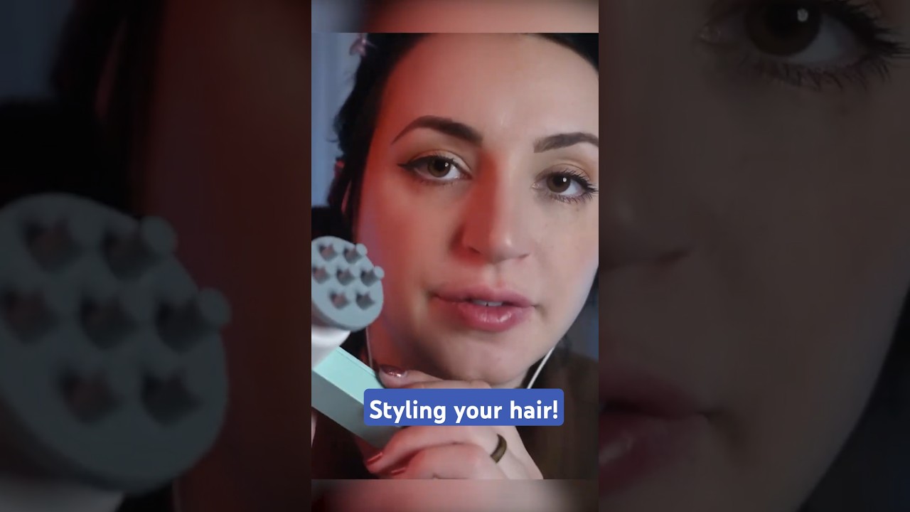 Styling your hair! #asmr #shorts