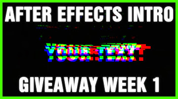 Adobe After Effects FREE INTRO GIVEAWAY WEEK 1 Glitch Simple 2D Template