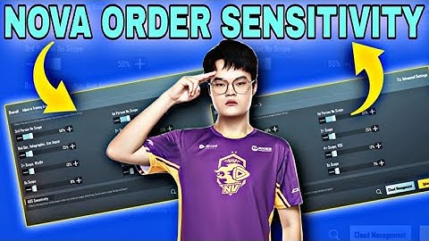 NOVA ORDER New 2.1 Update Sensitivity Code & Nova Order control code Pubg/Nv Order Sensitivity 2022