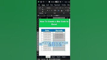 How to Create Barcodes in Excel (The Easy Way) #excel #ytshorts #shorts