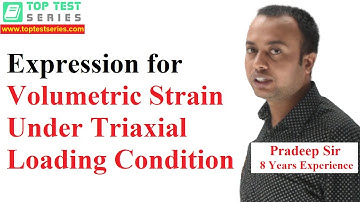 Expression for Volumetric Strain Under Triaxial Loading Condition in Hindi