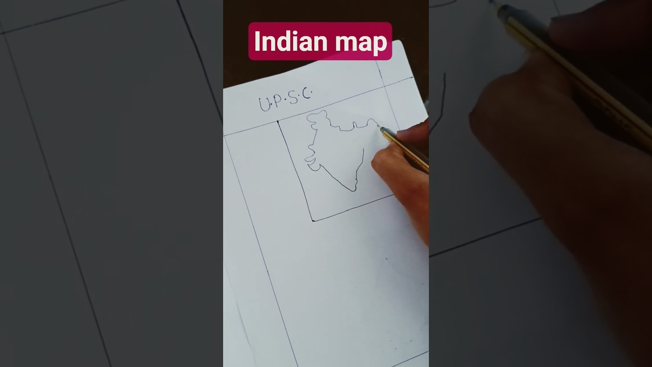how to draw Indian map in seconds map india geography - Maxresdefault