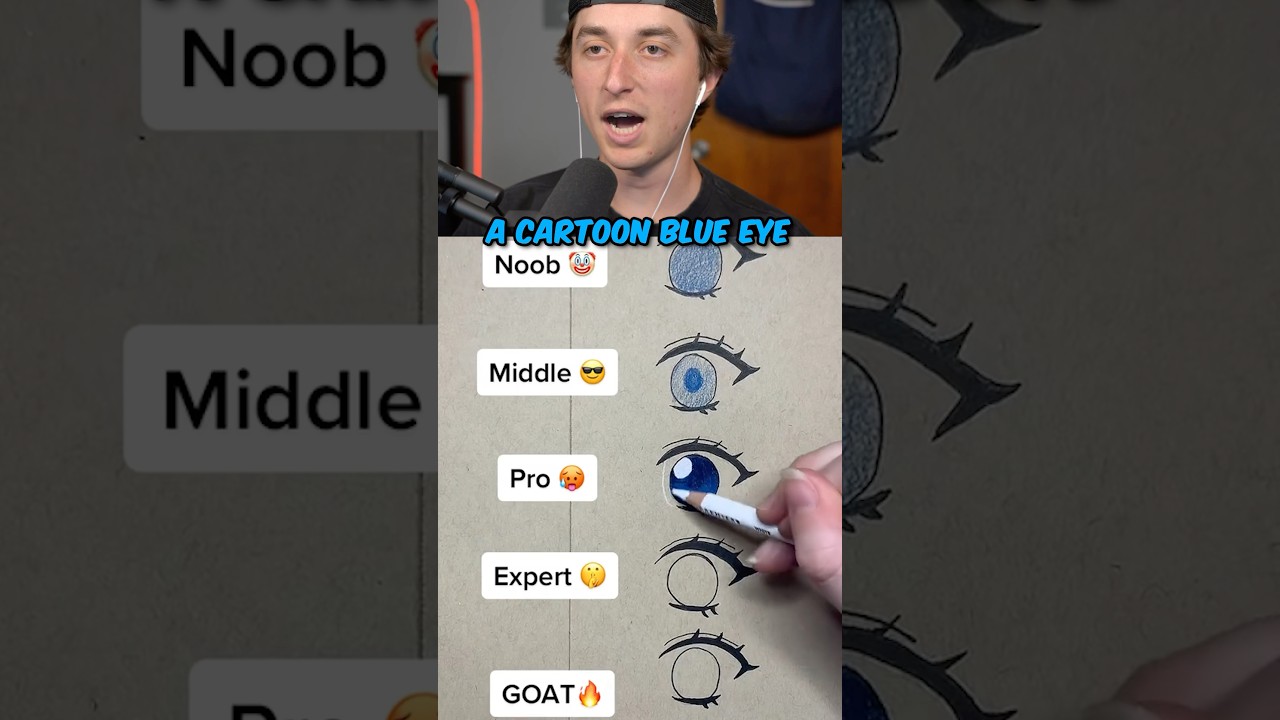 How To Draw Blue Eyes 😱 #shorts