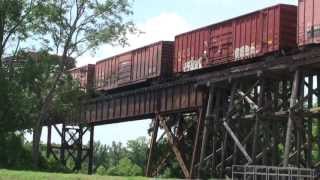 Alabama Southern Railway  crossing wood trestle, Tuscaloosa Al