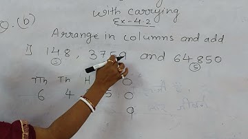 addition ( 4 to 5 digits) arrange in columns & add