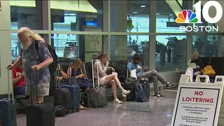 Passengers react after dozens of flights diverted to Boston Logan