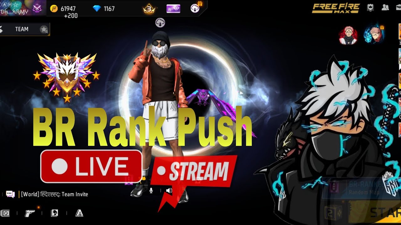 FREE FIRE BR RANK GRANDMASTER PUSH MATCH || FREE FIRE || LIVE STREAM ...