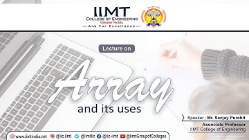 Array and its Uses | MCA Course | Best MCA College in Delhi NCR | IIMT College of Engineering