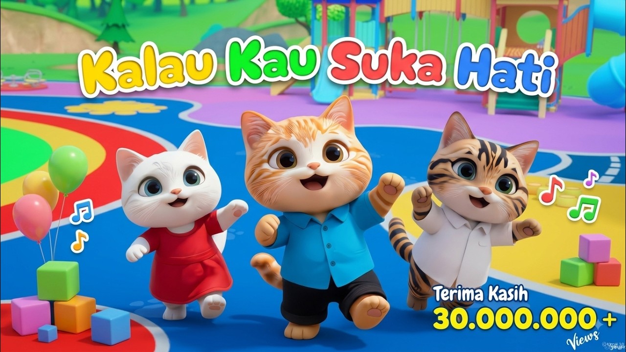 Kalau Kau Suka Hati Versi Kucing Lucu | Lagu Anak Ceria & Edukatif