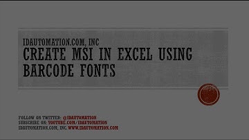 How to create a MSI barcodes in Excel using Barcode Fonts