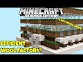 Minecraft Bedrock: Simple Automatic WOOL FARM Tutorial! 3,200 Wool/Hour! MCPE Xbox PS4 PC