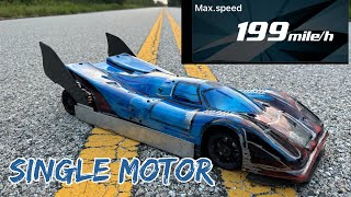 Rlaarlo Custom 1/10 199mph Single Motor Castle 1721 Onyx 9350 8s #worldsfastest :)
