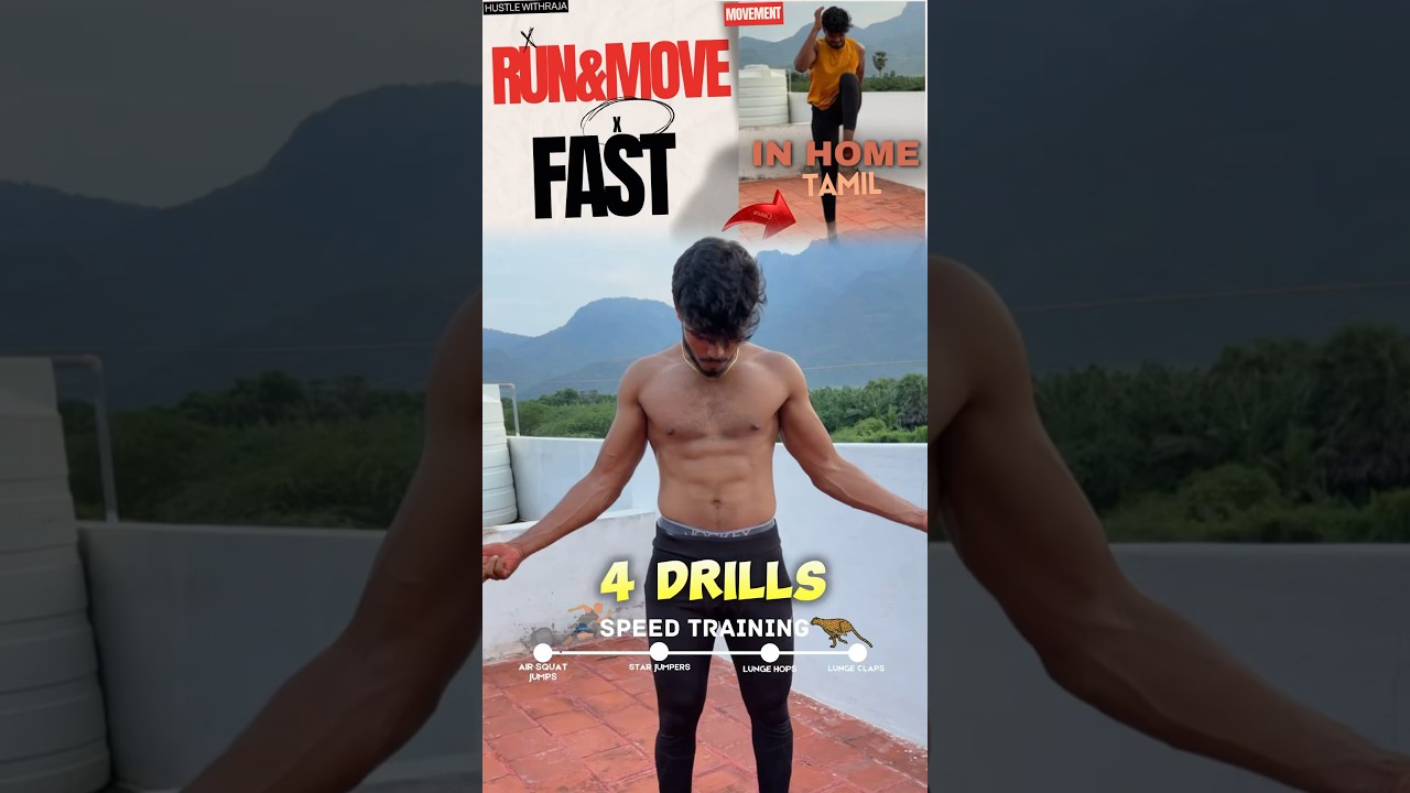 Run and Move FAST 4 workouts 🤸in home tamil✅ 