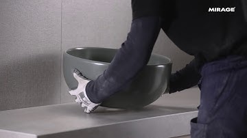 Large Slabs Tutorials #4   How to install porcelain vanity and counter top