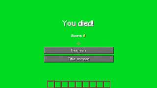 Minecraft 'You Died' Meme Green Screen EXE [Chroma Key]