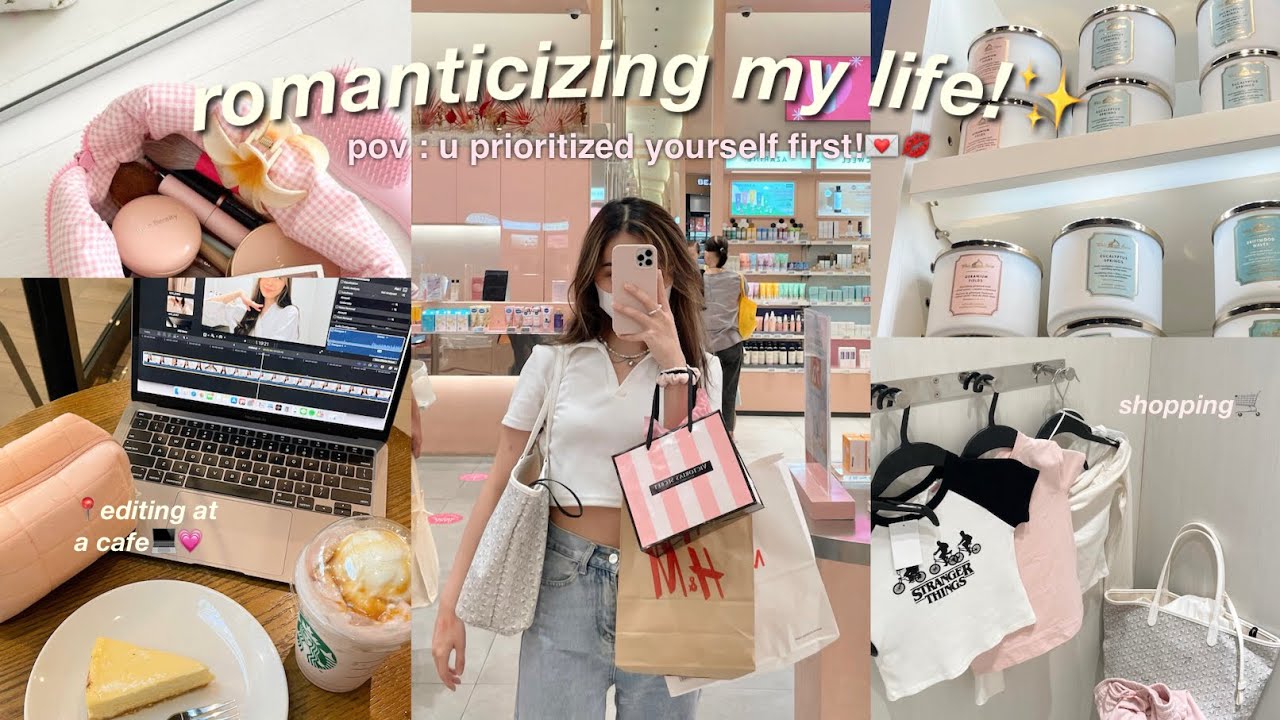 ROMANTICIZING MY LIFE 💌 jalan2 ke mall shopping, self reward & doing work at a cafe + date!🧸🎀