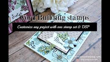 How to use a word building stamp set from Stampin Up with Jenny Hall