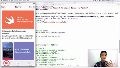 Authenticate Using Touch ID - iOS Development Tutorial with Swift - Code Hangout 27