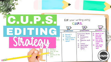 Editing your writing using C.U.P.S.