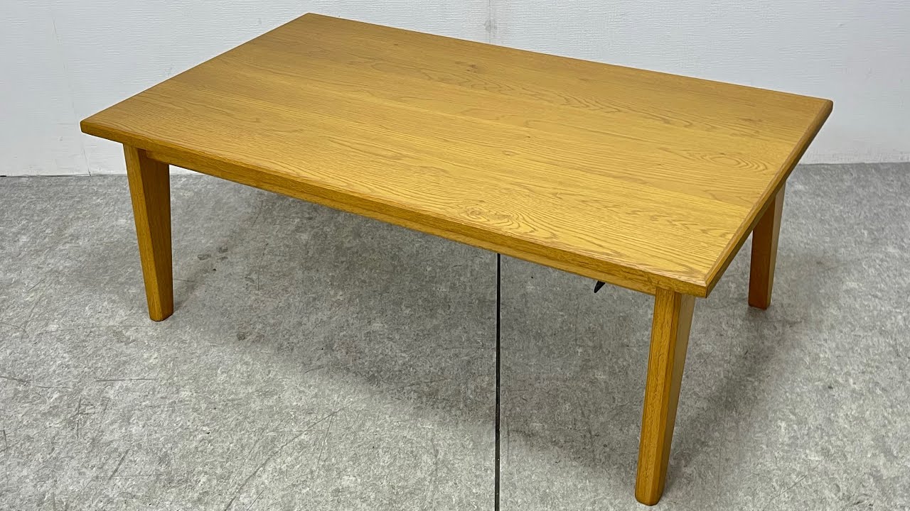 □ unico ウニコ 廃番 KNOD ノッド こたつテーブル W105 木製 天然木 こたつ 座卓 ローテーブル 2020年製 動作確認済み □26030403K