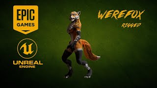 Werefox 3D Character Model For Unreal