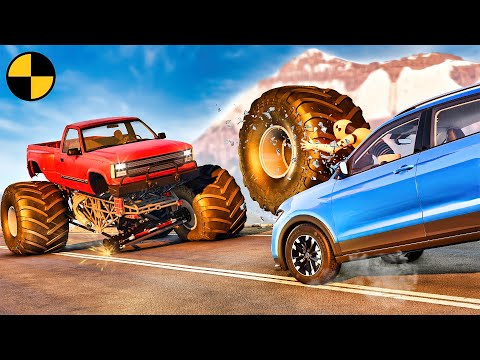 Monster Truck Mayhem on the Roads #2 😱 BeamNG.Drive