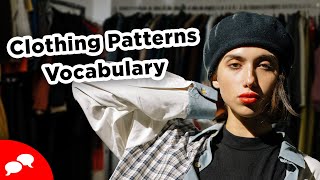 List of Clothing Patterns Vocabulary in English