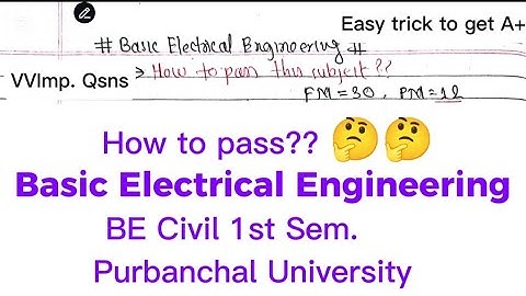 How to pass Basic Electrical Engineering?🤔 BE Civil Purbanchal University|Very important Questions