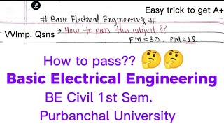 How to pass Basic Electrical Engineering?🤔 BE Civil Purbanchal University|Very important Questions