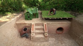 Build The Greatness House Underground And Bamboo Dog House Part 1