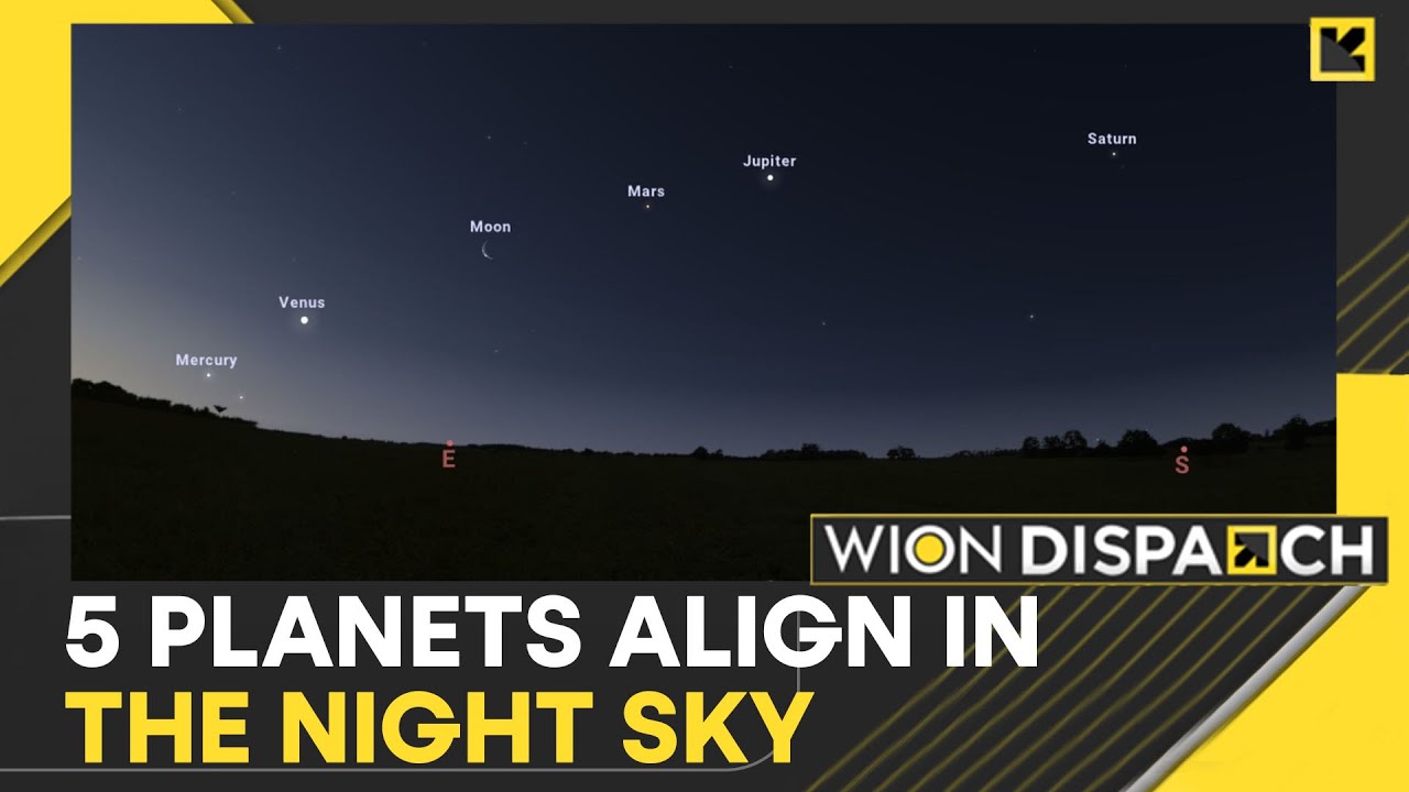 Five planets line up with Moon in night sky | WION Dispatch - YouTube