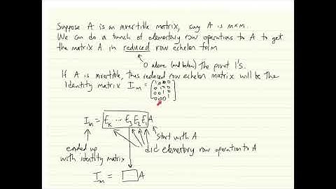 1.5 elementary matrices and inverses
