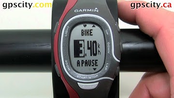 Auto Pause Menu on the Garmin Forerunner 60 in Bike Mode