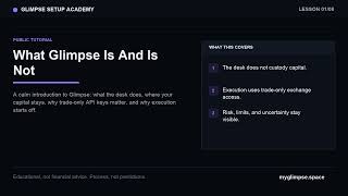 What Is Glimpse? AI Bitcoin Trading Bot Setup Explained
