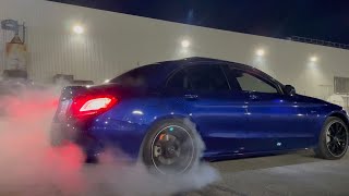 Mercedes C43 - W205 JB4 Tuned + BURNOUT