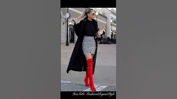 С чем  модно носить ботфорты 💕 S czem nosić botforty #shorts