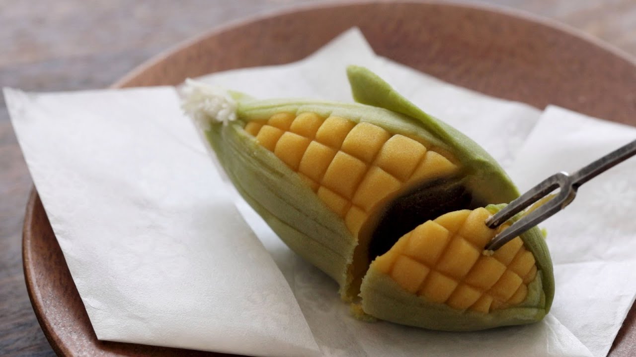 팥아트ㅣ 옥수수 화과자 Candy Art Wagashi Nerikiri 和果子