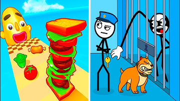 Sandwich Runner Vs Thief Puzzle 😎👌🔥 Walkthrough All New Max Update Mobile Tiktok Gameplay VF2636