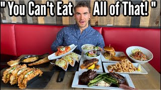 HUGE SEAFOOD & STEAK MENU CHALLENGE | Filet Mignon, Salmon, Shrimp | Crazy Surf and Turf