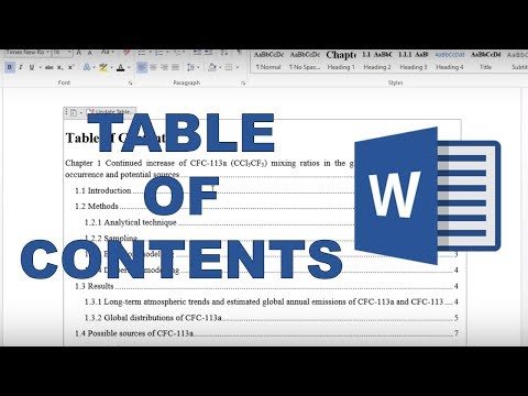 Video: Sådan Oprettes En Indholdsfortegnelse