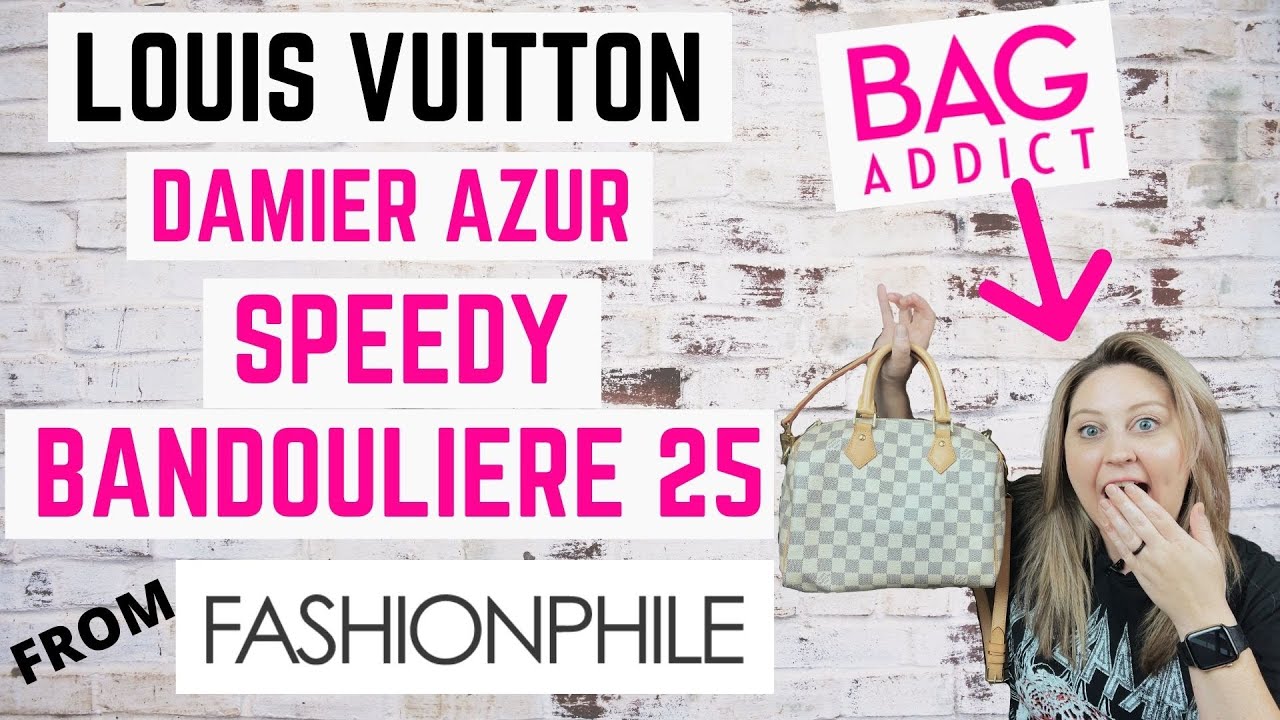 LV Speedy Bandoulière 25 Damier Azur review, what's in my bag #louisvuitton  #lvspeedy 